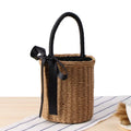 Hand-Made Bucket Straw Bag Top Handle Handbags Luxury Designer Woven Shoulder Bag Raffia Summer Vacation Casual Bags for Woman