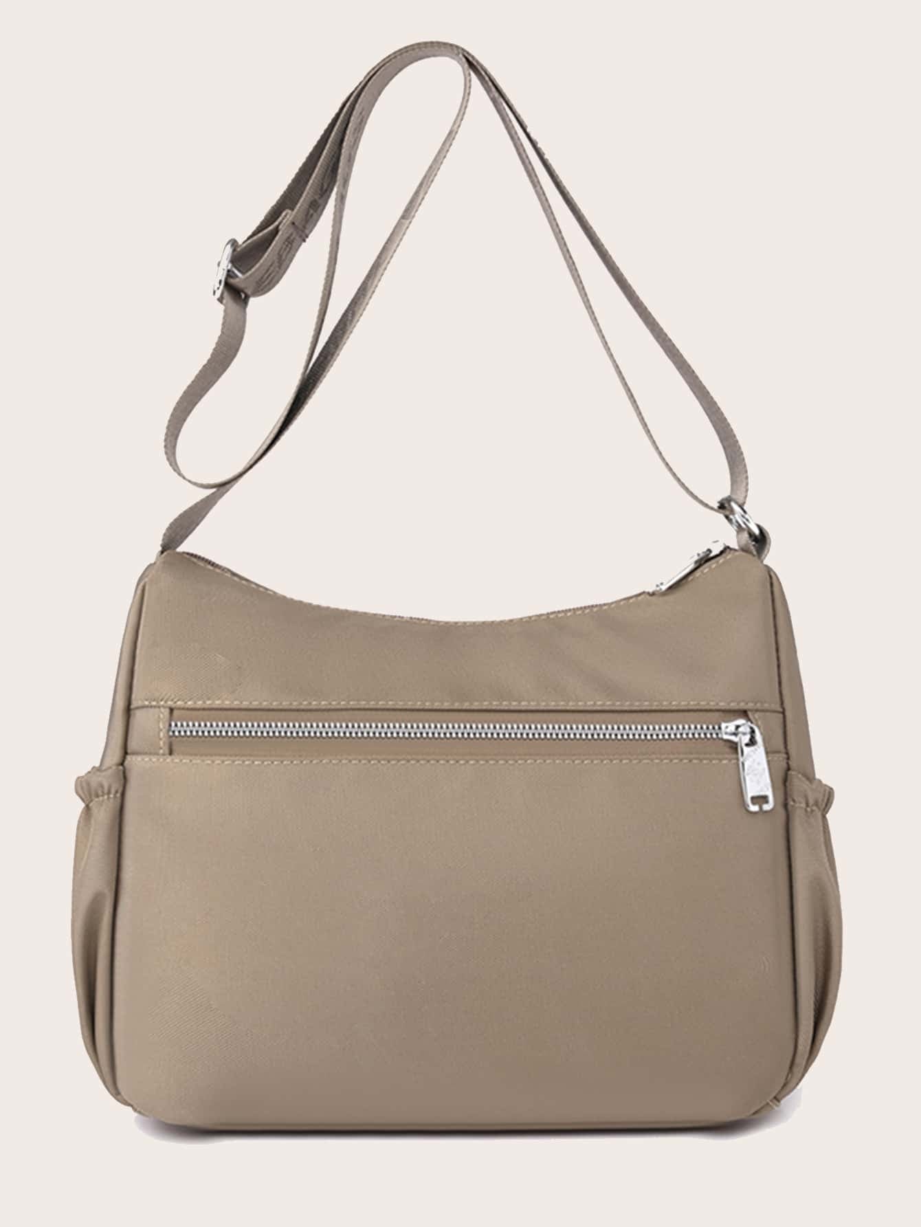 Solid Color Crossbody Bag for Women Nylon Waterproof Shoulder Purse Messenger Bag Lightweight Pocketbooks,Roomy Multiple Pockets Bag Ladies Crossbody Purse Fashion Tote Top Handle Satchel and Lightweight Hand Bags