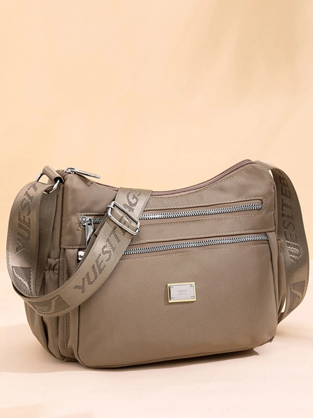 Solid Color Crossbody Bag for Women Nylon Waterproof Shoulder Purse Messenger Bag Lightweight Pocketbooks,Roomy Multiple Pockets Bag Ladies Crossbody Purse Fashion Tote Top Handle Satchel and Lightweight Hand Bags